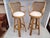 Vintage Coastal Bohemian Bamboo Rattan Tropical Tiki Bar and Swivel Stools, 1970s, Set of 3 For Sale - Image 17 of 18
