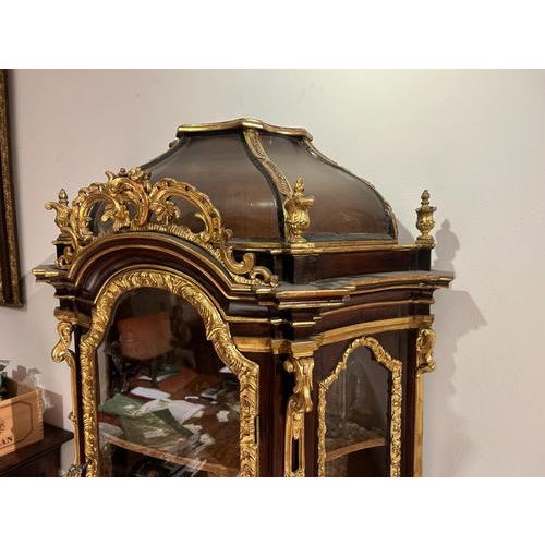 Baroque Gilded Wooden Display Cabinet, 1600s For Sale - Image 4 of 11