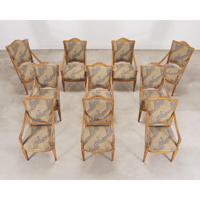 Traditional Set of Ten Minton-Spidell Rizzoli Regency Style Dining Armchairs For Sale - Image 3 of 18