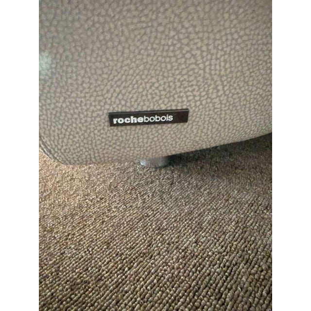 Roche Bobois Curved Upholstered Sofa / Crescent Sofa For Sale - Image 4 of 5