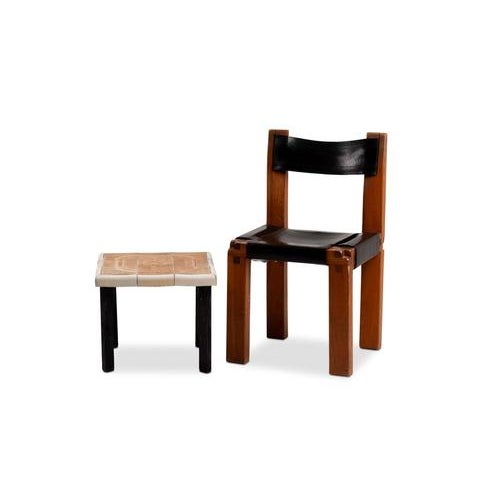 S11 Chairs in Elm and Leather by Pierre Chapo, 1960s, Set of 8 For Sale - Image 16 of 17