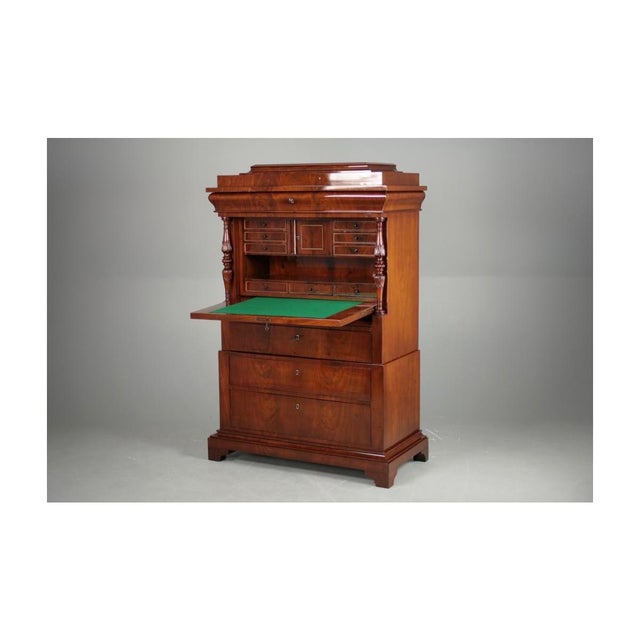 Northern European Biedermeier Secretaire, 1860s For Sale - Image 3 of 8