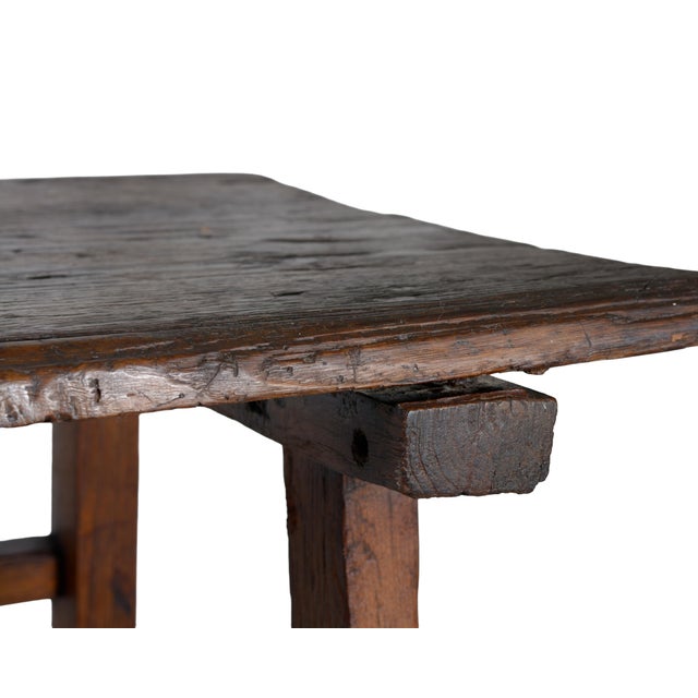 Antique Early 19th Century Italian Rustic Farmhouse Console Table For Sale - Image 4 of 8