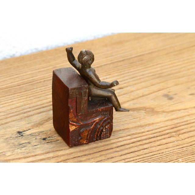 Antique Miniature Lost-Wax Bronze Balakrishna For Sale - Image 4 of 7