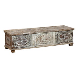 “Bed Bench”/Blanket Chest Made From Reclaimed Indian Architectural Elements For Sale