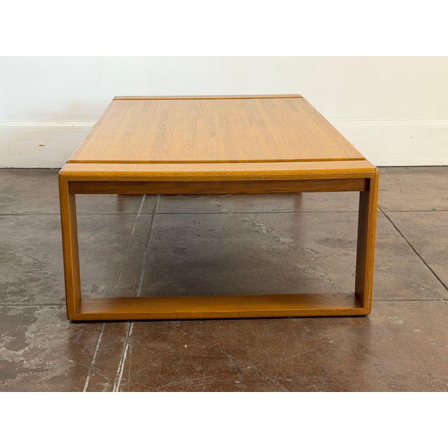 1970s Vintage 1970's Lou Hodges Oak Coffee Table For Sale - Image 5 of 13