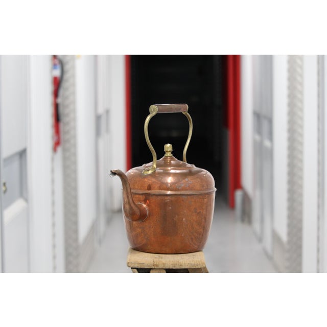 Large Copper Ketle with Brass Handle, France, 1970s For Sale - Image 5 of 16