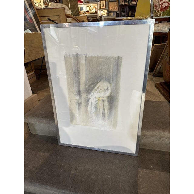 Giuseppe Ajmone, Figure, 1970s, Color Lithograph, Framed For Sale - Image 10 of 10