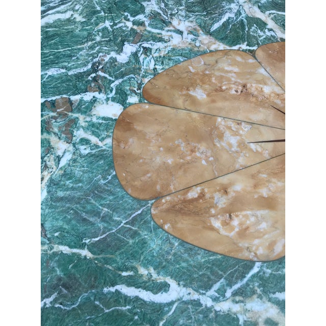 Italian Alps Green Marble Table with Grissinato Edge, 1935 For Sale - Image 10 of 12