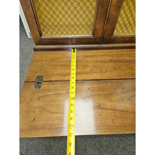 Wood 1980s Century Furniture Traditional Secretary Desk With Folding Writing Surface. For Sale - Image 7 of 18