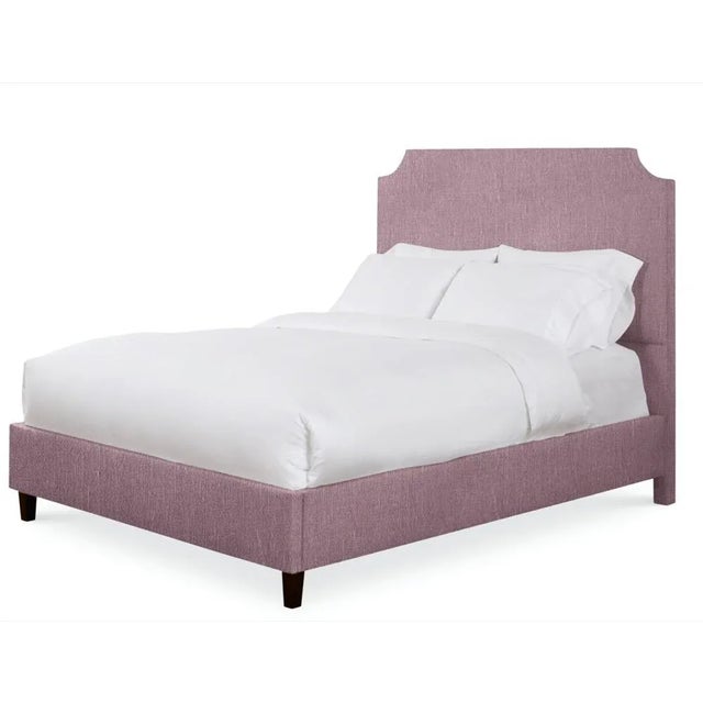 Casa Cosima Reagan California King Headboard, Plum Linen For Sale - Image 4 of 5