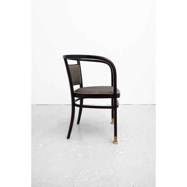 Otto Wagner Secessionist Armchairs by Otto Wagner for the Dispatch Office of the Daily Newspaper Die Zeit / Mundus, Vienna, 1901, Set of 2 For Sale - Image 4 of 8