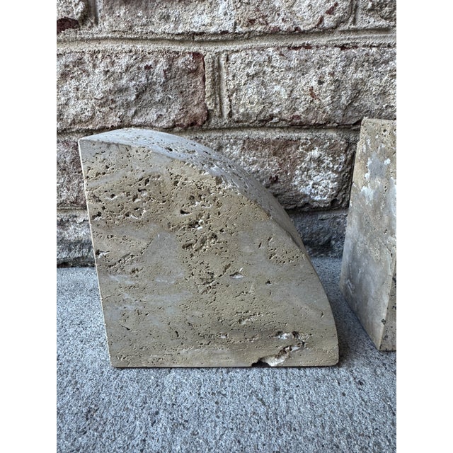Pair of Vintage Travertine Bookends For Sale In New York - Image 6 of 18