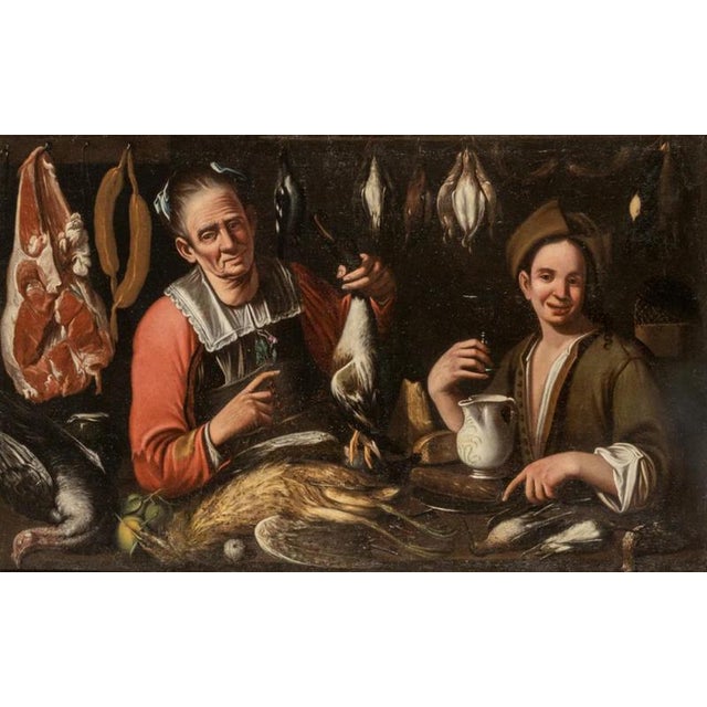 2000 - 2009 Francisco López Caro, FEMALE POULTERER, Oil on Canvas For Sale - Image 5 of 7