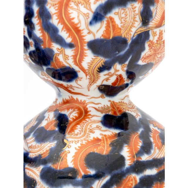 19th Century Pair of Japanese Imari Porcelain Double Gourd Vases, 19th Century For Sale - Image 5 of 8
