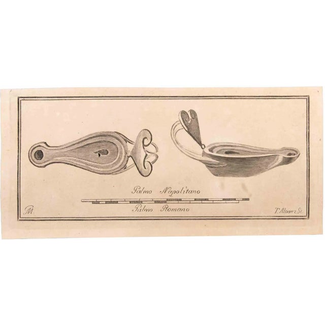 Oil lamp is an etching realized by various artists (18th century). The etching belongs to the print suite “antiquities of...