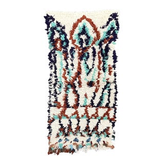 1980s Moroccan Berber Antique Rug For Sale
