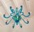 1980s Venini Style Blue Murano Glass Neoclassical Chandelier For Sale In Dallas - Image 6 of 12