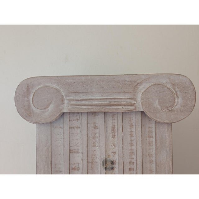 Contemporary Vintage Hollywood Regency Wood Display Column For Sale - Image 3 of 3