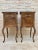 Louis XV Style Walnut Nightstands with Marble Top, 1930s, Set of 2 For Sale - Image 13 of 13