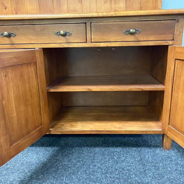 Beautiful Wood Sideboard Hutch Cupboard For Sale - Image 4 of 13