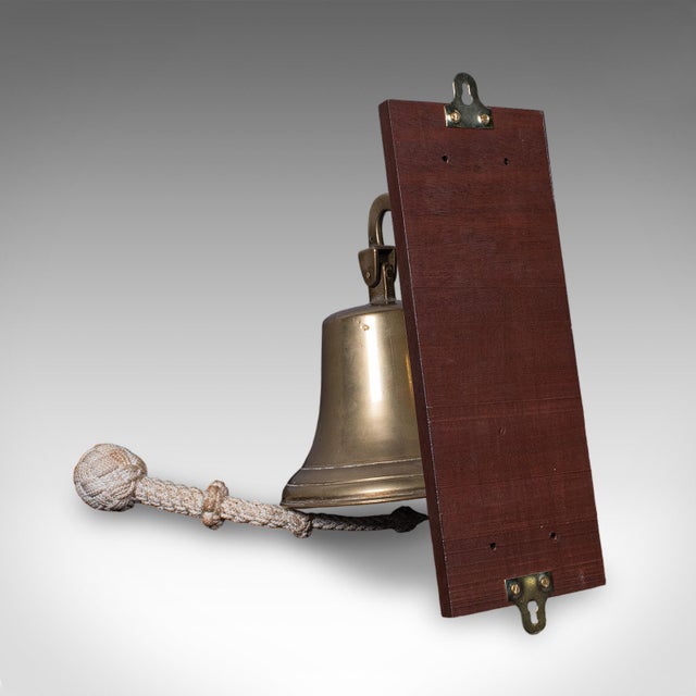 Vintage School Dinner Bell, English, Brass, Playground Ringer, Mid Century For Sale - Image 9 of 9