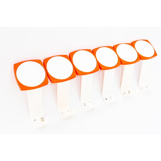 1950s Iron and Acrylic Glass Wall Hooks, Vienna, 1950s, Set of 6 For Sale - Image 5 of 7