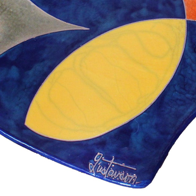 2020s "Color Wheel" by Michael Gustavson, Raku Ceramic Functional Coffee Table, Miro-Inspired Contemporary California Art With Vibrant Colors For Sale - Image 5 of 7