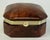 Charming vintage square hinged Limoges style porcelain box attributed to Fredrick Cooper Chicago. Features a rich faux...