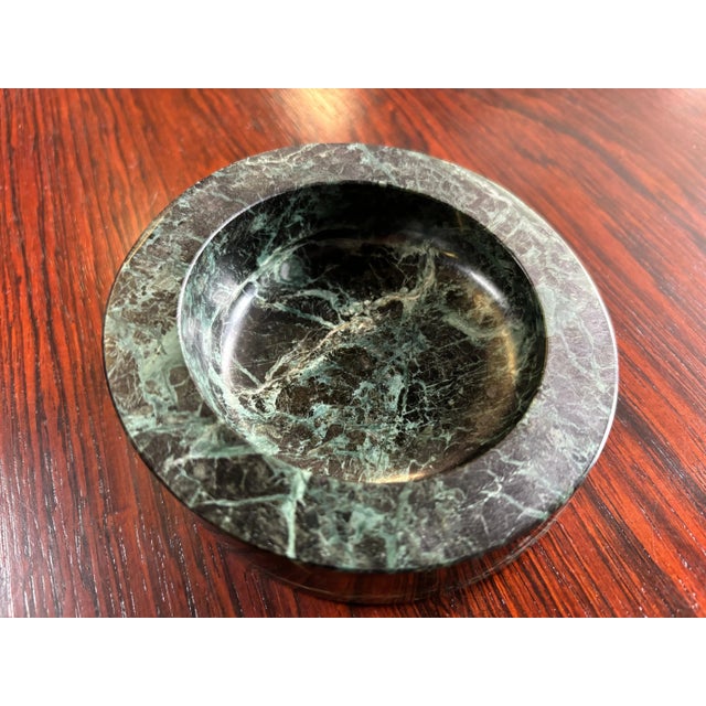 Mid-Century Modern Italian Green Marble Turned Vide-Poche For Sale - Image 3 of 7