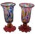 Multicolored Murano with "Fazzoletto" Base Goblets or Glasses - A Pair For Sale In Houston - Image 6 of 6