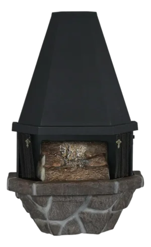 Vintage Wall Mounted Faux Stone Electric Fireplace With Space Heater