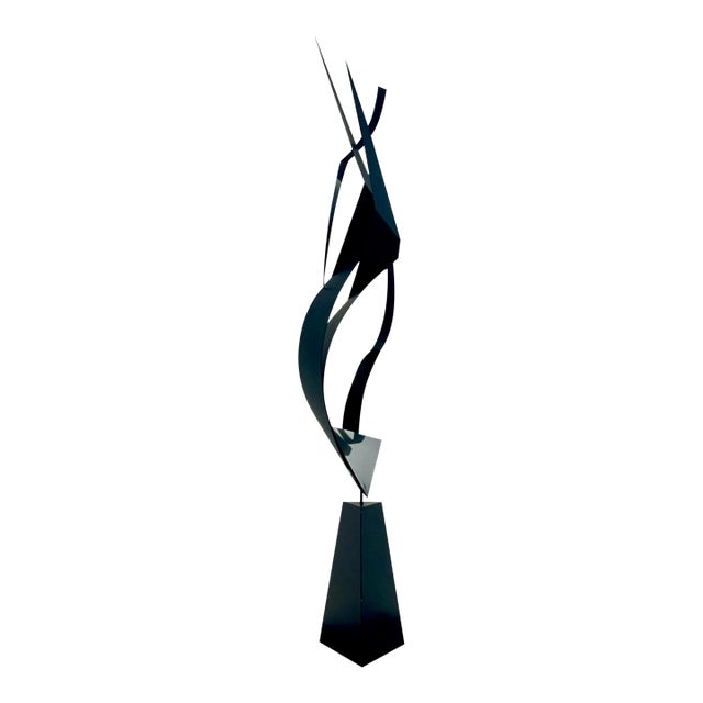 Vintage Mid-Century Modern Abstract Steel Sculpture For Sale