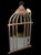 Vintage Iron Bird Cage Parrot Antique Brown Heavy wall.mirror by Horchow For Sale - Image 9 of 9