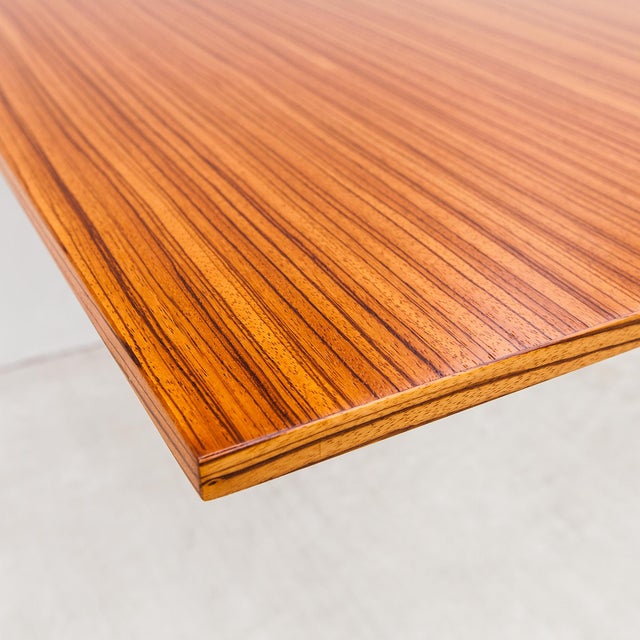 1960s Vladimir Kagan Attributed Zebrawood & Glass Extension Dining Table on Chrome Base, Model 6705 For Sale - Image 9 of 14