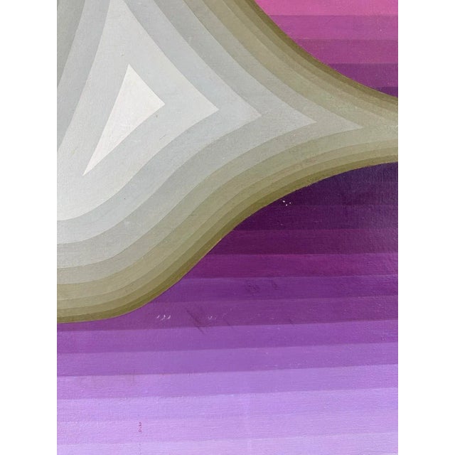 Mid Century Hard Line Abstract | Chairish