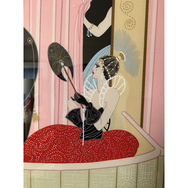 アート・デザイン・音楽 A collection of Antique print in Europe 1980s Erte Art Deco Style Screenprint, Framed | Chairish