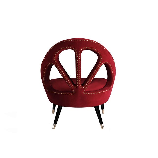 Red Scarlet Armchairs by Ottiu, Set of 2 For Sale - Image 8 of 9