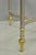 Metal Vintage French Directoire Maison Jansen Style Steel Brass Low Square Side Table For Sale - Image 7 of 17