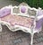 1970s French Louis XVI Pastel Beech Settee - 1 Pc For Sale - Image 10 of 12