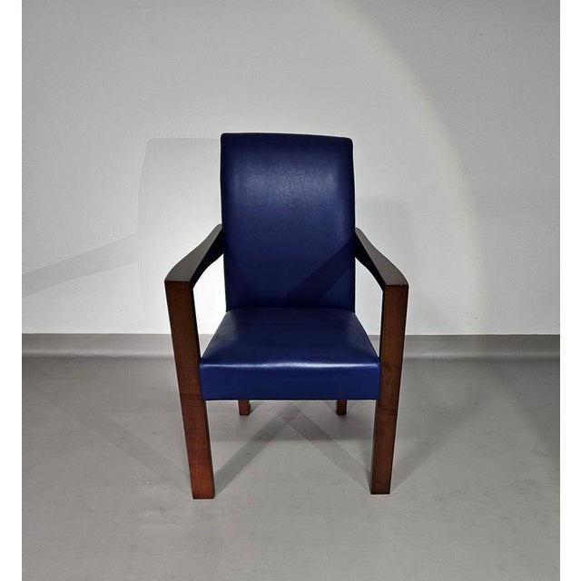 Brown Ying Bridge Conference Chairs in Leather from Hugues Chevalier, Set of 5 For Sale - Image 8 of 18