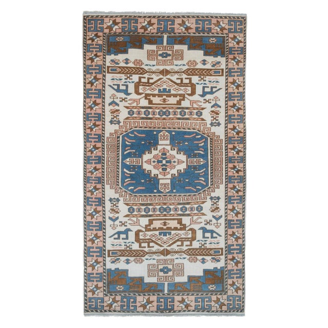 Vintage Turkish Geometric and Animal Design Rug 3'5" X 6' For Sale - Image 13 of 13