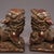 Metal Pair of Vintage Chinese Bronze Foo Dogs - Mud-Gold & Cinnabar Guardian Lions For Sale - Image 7 of 9