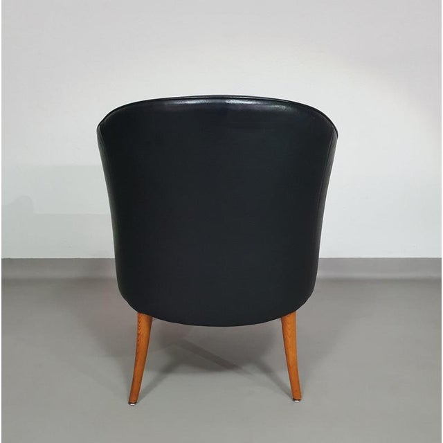 Armchairs in Walnut and Leather, Italy, 1980s, Set of 2 For Sale - Image 6 of 18