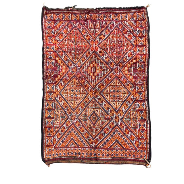 Vintage Boujad Berber Rug with Geometric Tribal Masterpiece, 1990s For Sale - Image 10 of 10