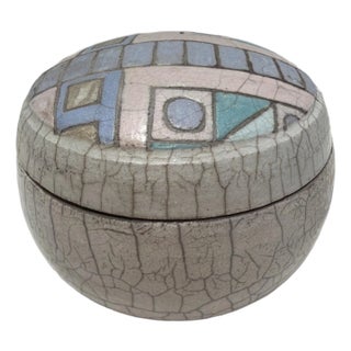 Gayle Whiteley Minjarez Signed Raku Lidded Bowl 5 Studio Pottery For Sale