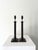 Postmodern Cast Metal Column Lamps with Reeded Detail, 1980s, Set of 2 For Sale - Image 3 of 8