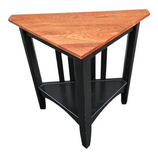 Mid 20th Century Ethan Allen American Impressions End Table Autumn Cherry Top With Black Base For Sale