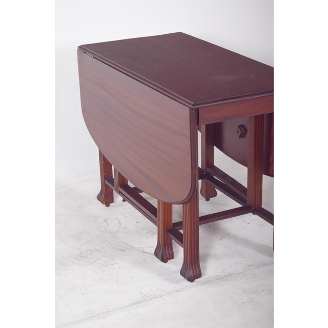 Antique European Flip Flap Oval-Top Table For Sale - Image 3 of 12