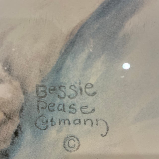 1990s Bessie Peace Gutmann “Sweet Dreams” Lithograph Framed in Wooden Frame For Sale - Image 5 of 12